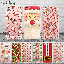 Merry Christmas Soft Santa Claus Design Cases For Iphone 7 7Plus 6 6S 5 5S SE Transparent Clear TPU Phone Cover Coque Fundas