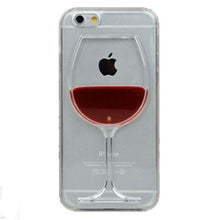 For iphone 7 case red Wine Cup Liquid Transparent Case For Apple iPhone 7 7 plus 6 6S plus 5 5S 8 4 4S Phone Cases Back Covers