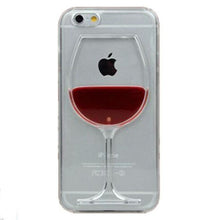 For iphone 7 case red Wine Cup Liquid Transparent Case For Apple iPhone 7 7 plus 6 6S plus 5 5S 8 4 4S Phone Cases Back Covers