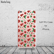Merry Christmas Soft Santa Claus Design Cases For Iphone 7 7Plus 6 6S 5 5S SE Transparent Clear TPU Phone Cover Coque Fundas