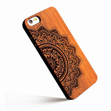 6 s Retro Nature Embossed Wood Phone Cases For iPhone 5 5s SE 6 6s Plus Funda Novel Carving Wooden Case PC Cover Hard Shell Capa