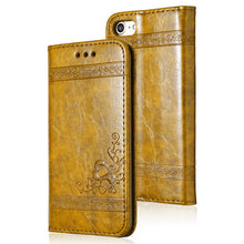 Leather Flip Phone Case For iPhone 7 Plus 6s Plus 5s 4s Samsung Galaxy S3 S4 S5 S6 S7 Edge S8 Plus Note 3 4 5 Card Phone Bags
