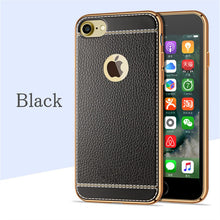 KRY Litchi Grain Luxury Plating Phone Cases For iPhone 6 Case 5 5s TPU Silicone Cover For iPhone 7 Case 6s Plus Cases Coque Capa