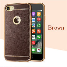 KRY Litchi Grain Luxury Plating Phone Cases For iPhone 6 Case 5 5s TPU Silicone Cover For iPhone 7 Case 6s Plus Cases Coque Capa