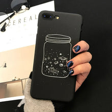USLION Cute Cartoon Wishing Bottle Planet Moon Phone Case For iPhone 7 6 6s Plus Fashion Starry Sky Hard PC Cases Back Cover
