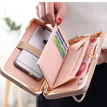 Women Wallet Phone Bag Case for Samsung Galaxy S8 S7 S6 Edge S5 J3 J5 A3 A5 2017 2016 Cover for iPhone 7 6 5 4 s 6s 5s 4s Plus
