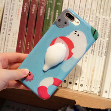 7 Colors 3D Cartoon  Animal Mobile Phone Shell
