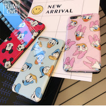 Luxury Cartoon Mickey Minnie Mouse Case For iPhone 6 6s Plus Cover Phone For iPhone 7 Plus Cases Daisy Duck Capa Fundas Soft TPU