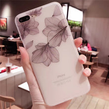 Cherry petals 3D Relief Silicone Case for iphone X 7 7Plus lace leaves TPU Case For iphone 6 6s 8 8plus 6splus back cover