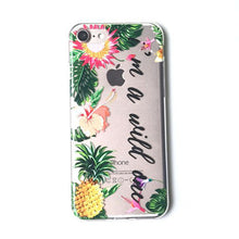 LACK Summer Palm Leaf Phone Case For iphone 7 Plus Case Clear Soft TPU Cover Cartoon Banana Leaves Cases For iphone 7 Case