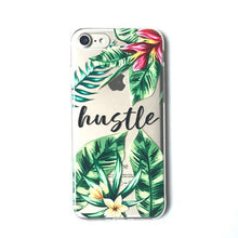 LACK Summer Palm Leaf Phone Case For iphone 7 Plus Case Clear Soft TPU Cover Cartoon Banana Leaves Cases For iphone 7 Case