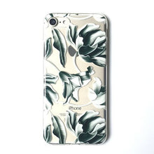 LACK Summer Palm Leaf Phone Case For iphone 7 Plus Case Clear Soft TPU Cover Cartoon Banana Leaves Cases For iphone 7 Case