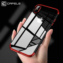 CAFELE Original phone Case for iPhone X Luxury Fashion Transparent TPU Soft plated Mobile Phone Back Shell for iPhone X Case