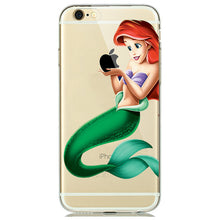 Cute Cartoon Pokemons Go Pikachue Case for coque iphone 7 8 Plus 6S 5S SE Soft Transparent Cover Mermaid Minion Case Accessories
