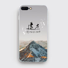Landscape Scenery Case For Iphone 7 6 6S Plus Mountains Bamboo Sea Deer Cat Nature View Hard Back Case Cover For Iphone7 7plus