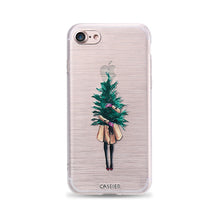 CASEIER Phone Case For iPhone 7 8 Plus Soft TPU Merry Christmas Cover For iPhone 7 8 Plus Relief Silicone Winter phone Case Capa