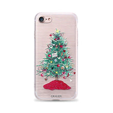 CASEIER Phone Case For iPhone 7 8 Plus Soft TPU Merry Christmas Cover For iPhone 7 8 Plus Relief Silicone Winter phone Case Capa