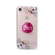 CASEIER Phone Case For iPhone 7 8 Plus Soft TPU Merry Christmas Cover For iPhone 7 8 Plus Relief Silicone Winter phone Case Capa