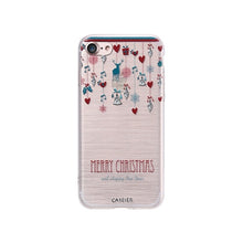 CASEIER Phone Case For iPhone 7 8 Plus Soft TPU Merry Christmas Cover For iPhone 7 8 Plus Relief Silicone Winter phone Case Capa