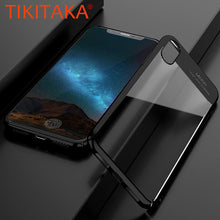 Ultra Thin Phone Cases For iPhone X Fitted Cases Transparent Plating PC Hard Full Protective Shockproof Armor Case Clear Cover