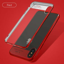 Ultra Thin Phone Cases For iPhone X Fitted Cases Transparent Plating PC Hard Full Protective Shockproof Armor Case Clear Cover