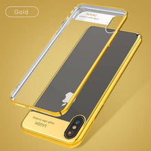 Ultra Thin Phone Cases For iPhone X Fitted Cases Transparent Plating PC Hard Full Protective Shockproof Armor Case Clear Cover