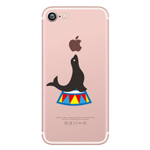 ciciber Phone Cases Cute Animals Spoof Crocodile Cat Panda Penguin Soft Silicon Case Cover for IPhone 7 6 6S 8 Plus 5S SE X Capa