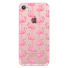 ciciber Phone Cases Summer Flamingos Love Soft Silicone Clear Case Cover for Apple IPhone 7 6 6S 8 Plus X 5S SE Coque Fundas