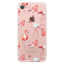 ciciber Phone Cases Summer Flamingos Love Soft Silicone Clear Case Cover for Apple IPhone 7 6 6S 8 Plus X 5S SE Coque Fundas