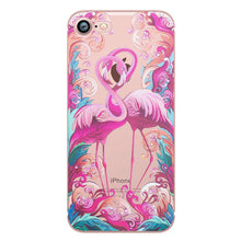 ciciber Phone Cases Summer Flamingos Love Soft Silicone Clear Case Cover for Apple IPhone 7 6 6S 8 Plus X 5S SE Coque Fundas
