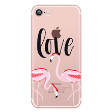 ciciber Phone Cases Summer Flamingos Love Soft Silicone Clear Case Cover for Apple IPhone 7 6 6S 8 Plus X 5S SE Coque Fundas