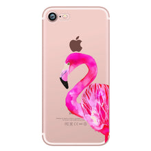 ciciber Phone Cases Summer Flamingos Love Soft Silicone Clear Case Cover for Apple IPhone 7 6 6S 8 Plus X 5S SE Coque Fundas