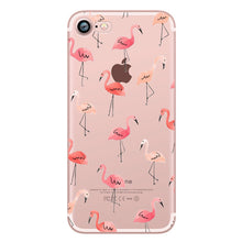 ciciber Phone Cases Summer Flamingos Love Soft Silicone Clear Case Cover for Apple IPhone 7 6 6S 8 Plus X 5S SE Coque Fundas