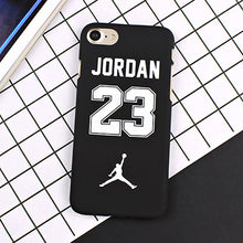 JAMULAR Slim NBA Matte Case For iPhone 7 6 6S Plus Hard Plastic Back Cover Jordan Case For iphone 8 7 Plus 6 6s Plus 5s SE Cover