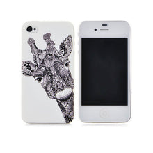 New Design 3D cute Animal World Giraffe Elephant OWL Aztec Pattern Phone Cover Cases For Apple iPhone 4 4S Case Cover Capa Shell