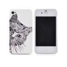 New Design 3D cute Animal World Giraffe Elephant OWL Aztec Pattern Phone Cover Cases For Apple iPhone 4 4S Case Cover Capa Shell