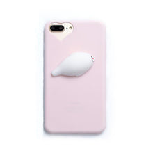 For iPhone 7 Plus 8 Plus 6 6S Plus Squishy Case Cute 3D Cat Seal Animal Stress Release Squish Cover For iPhone X 5S SE 6S 8 Plus