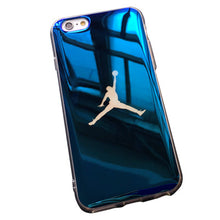 JAMULAR Flyman Jordan Case Cover for iPhone 7 6 6s Sport Basketball Blue-ray Soft Rubber Case for iphone X 8 7 Plus Protective
