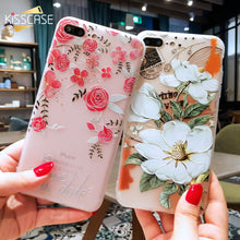 KISSCASE 3D Relief Flower Case For iPhone 8 Plus iPhone 6 Case Sexy Girly Soft Silicon Cover For iPhone 7 iPhone 5S Case
