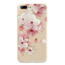 KISSCASE 3D Relief Flower Case For iPhone 8 Plus iPhone 6 Case Sexy Girly Soft Silicon Cover For iPhone 7 iPhone 5S Case
