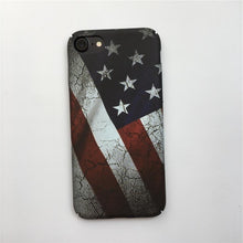 Retro Camouflage American flag Luminous Case For iphone 7 7plus X 8 6 6S Plus Super Man Matte Hard PC Phone Army style Fundas