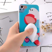 Phone Cases for iPhone 7 6 6S Plus Case 3D Cute Pressure Release Toy Shell Soft Pappy Squishy Seal Polar Bear Funda Animal Coque