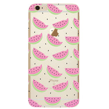 Silicon Case Cover for iPhone X 8 7 4 4S 5S 5C SE 6 6S Plus Phone cases Soft TPU Fundas Fruit Transparent