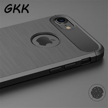 GKK Carbon Fiber Phone Cases For iPhone 6 Case 6s Plus SE 5 5s Cases Soft Anti-Knock Cover For iPhone 7 Case 7 Plus Capa Coque