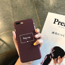 LOVEBAY Fashion Red Wine Letter Phone Case For iPhone 7 6 6s Plus Cute Funny Cartoon Letter Hard Pc Cases For iPhone 7Plus Cover