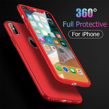 FLOVEME 360 Full Protective Case For iPhone X 8 7 Plus 6 6S Plus Tempered Glass Cases For iPhone 5 5S SE Cases Phone Back Cover
