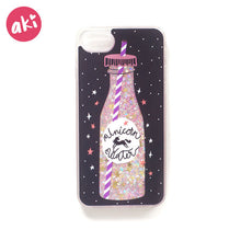 AKI Glitter Liquid Quicksand Phone Cases for iPhone 6 6s Plus Case Bling Unicorn Water Sequins Paris for iPhone 7 8 Plus X Case