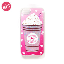 AKI Glitter Liquid Quicksand Phone Cases for iPhone 6 6s Plus Case Bling Unicorn Water Sequins Paris for iPhone 7 8 Plus X Case