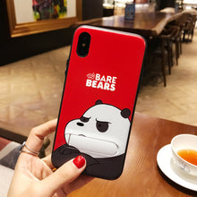 Ruo Dawn Cartoon Bear For iphone 6 6S 7 8 Plus X Phone Cases Soft Silicone+Plastic Shell Cute Cat Fashion Girl Stent Back Cover