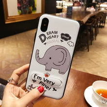 Ruo Dawn Cartoon Bear For iphone 6 6S 7 8 Plus X Phone Cases Soft Silicone+Plastic Shell Cute Cat Fashion Girl Stent Back Cover